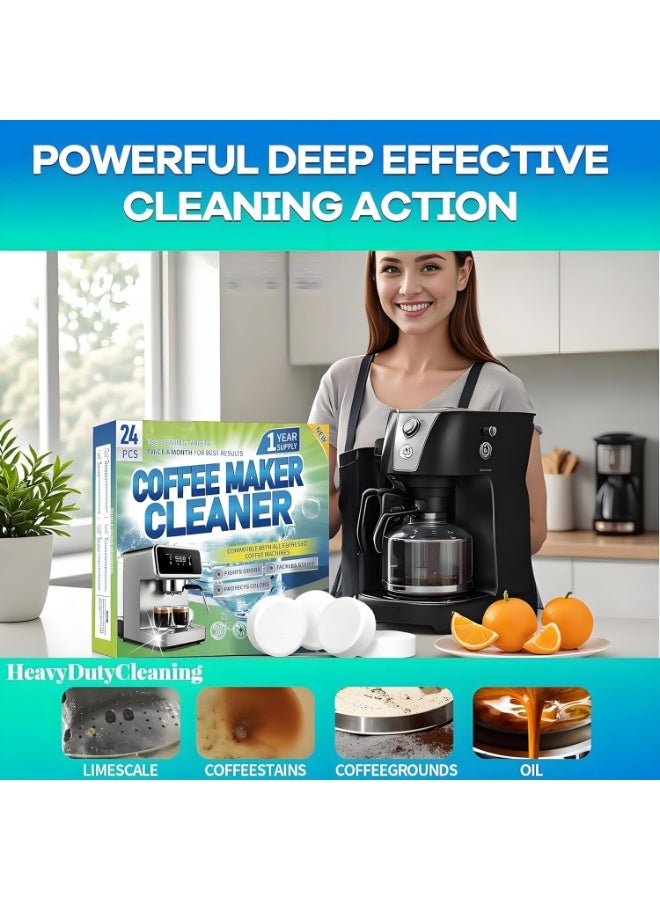 24 Count Coffee Machine Cleaning Products – Descaler & Deodorizer for All Coffee Makers and Espresso Machines, Individually Wrapped - Image 4