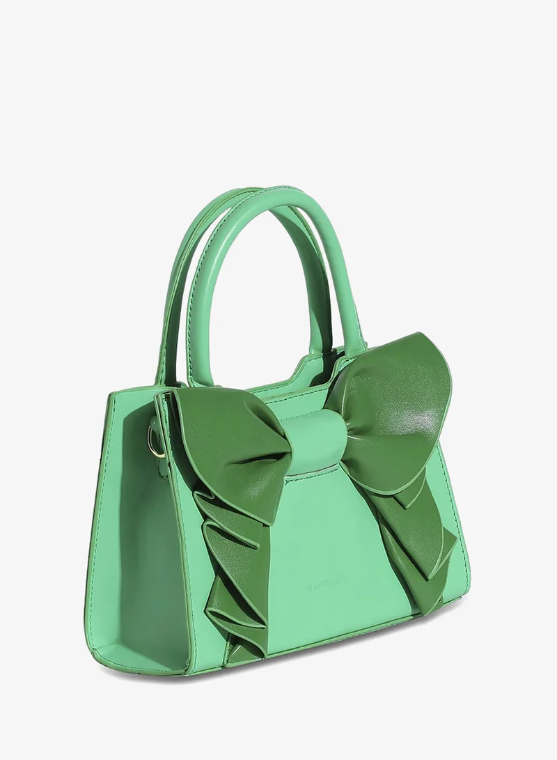 صوص هاوت حقيبة يد صغيرة بفيونكة - أخضر