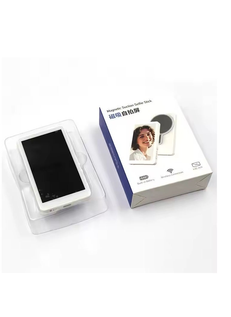 JAJEEK Magnetic Wireless Phone Selfie Monitor Bluetooth Vlog Screen with Real-Time Rear Camera Sync Compatible for  Selfies YouTube TikTok  - Image 1