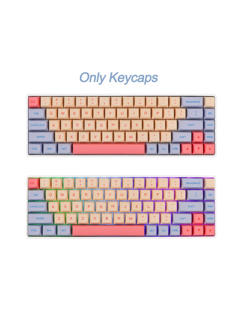SYOSI Keycaps, 132 Keys Marshmallow Keycaps Set, XDA Profile and Dye-Sublimation Cute Keycaps for Cherry Gateron MX Switches Mechanical Keyboard - Image 4