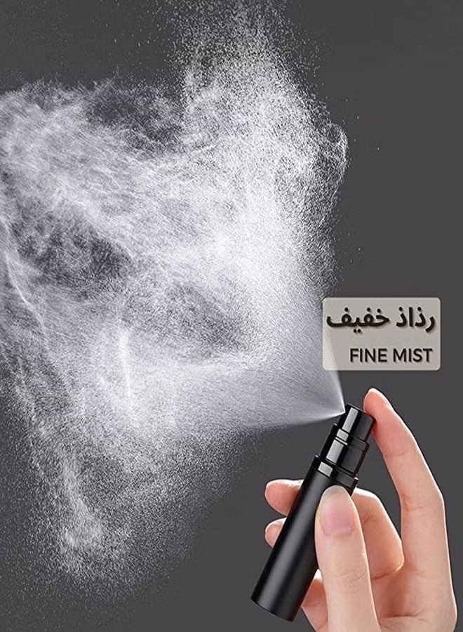 Happy D 8 ml Matte Black Perfume Atomizer Refillable Small Perfume Spray Bottle Empty Travel Cologne Sprayer Portable Mini Pocket Perfume Dispenser for Traveling (4PCS) - Image 3