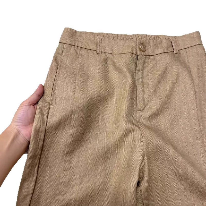 Women's High-Waist Wide-Leg Linen Blend Trousers - Image 5