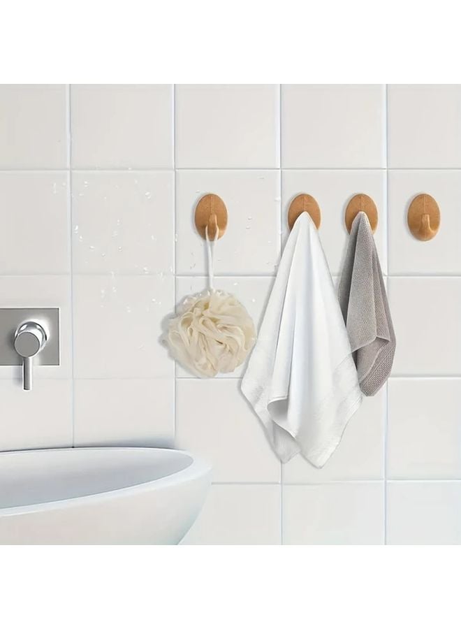 Oval Adhesive Hooks 3pcs No Drill Wall Mounted For Towels Clothes Bags - Image 5