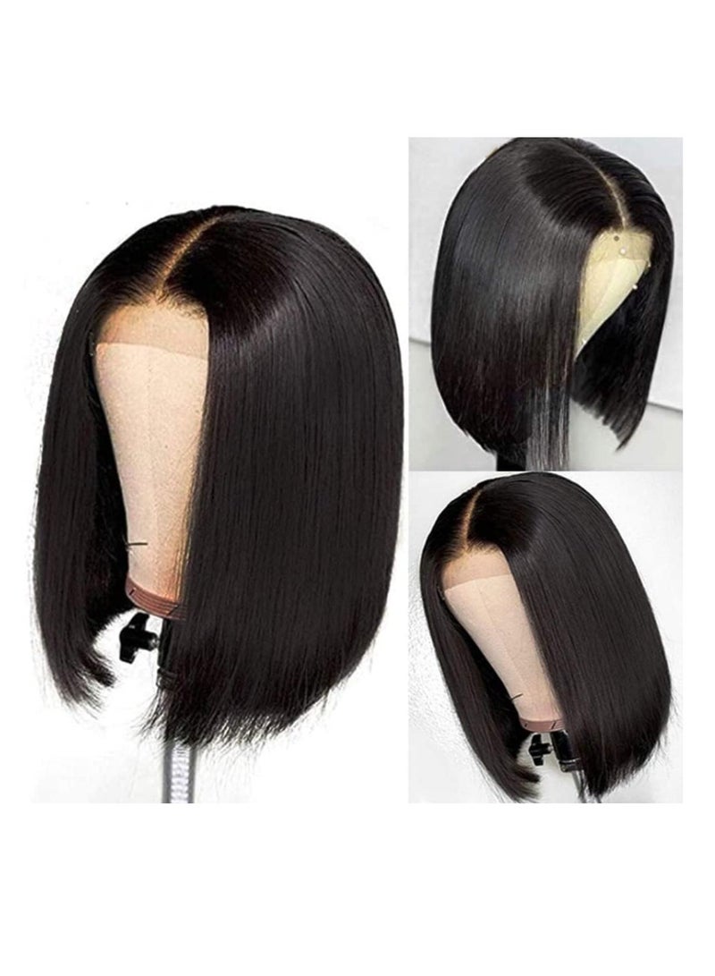 Estelle Lace Front Bob Wigs Human Hair Brazilian Human Hair Short Bob Wigs for Woman Lace Closure Straight Hair Wigs (black, 13x4x1) - Image 4