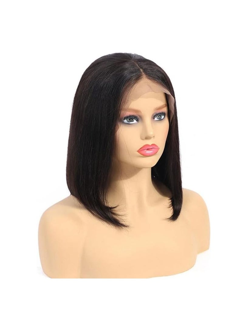 Estelle Lace Front Bob Wigs Human Hair Brazilian Human Hair Short Bob Wigs for Woman Lace Closure Straight Hair Wigs (black, 13x4x1) - Image 2