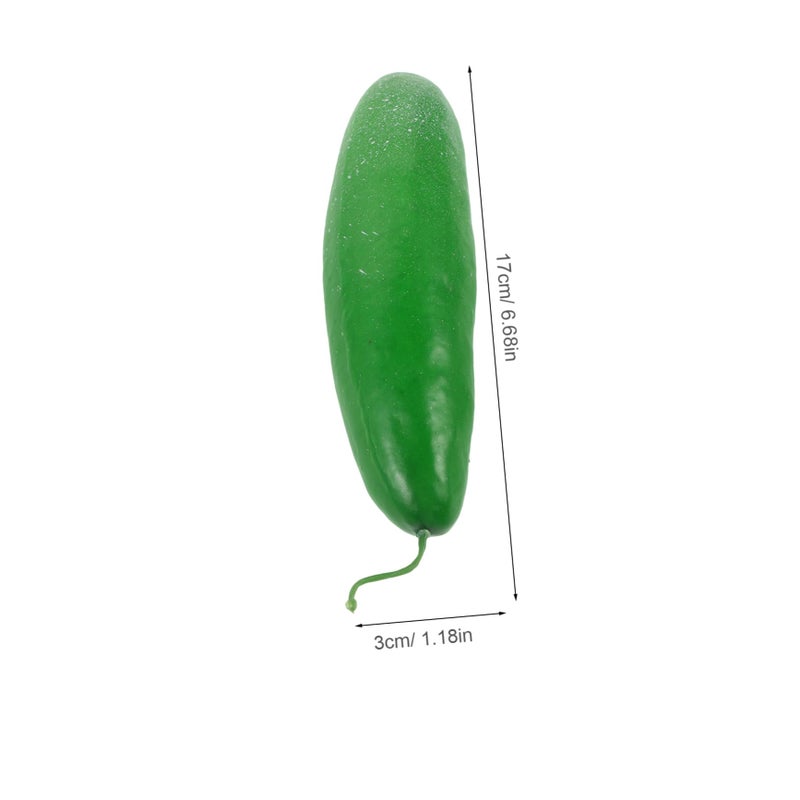 Lifelike Artificial Green Cucumber Model Kitchen Home Decor Photography Prop - Image 3