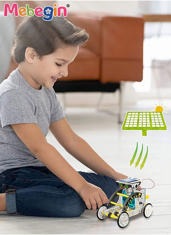 MEBEGIN - STEM 13-in-1 Solar Power Robots Creation Toy Educational Experiment DIY Robotics Kit Science Toy Solar Powered Building Robotic Set Age 3+ for Boys Girls Kids Teens to Build - Image 1