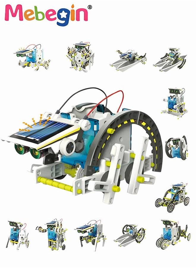 MEBEGIN - STEM 13-in-1 Solar Power Robots Creation Toy Educational Experiment DIY Robotics Kit Science Toy Solar Powered Building Robotic Set Age 8-12 for Boys Girls Kids Teens to Build - Image 1