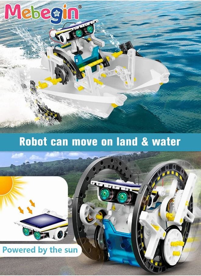 MEBEGIN - STEM 13-in-1 Solar Power Robots Creation Toy Educational Experiment DIY Robotics Kit Science Toy Solar Powered Building Robotic Set Age 8-12 for Boys Girls Kids Teens to Build - Image 1