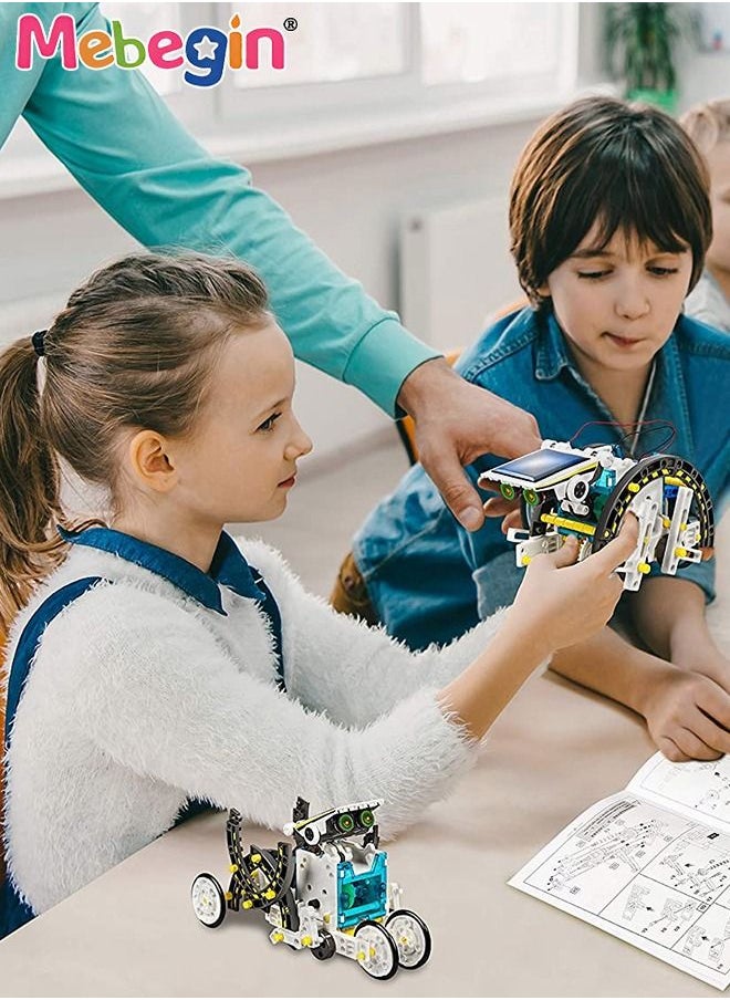 MEBEGIN - STEM 13-in-1 Solar Power Robots Creation Toy Educational Experiment DIY Robotics Kit Science Toy Solar Powered Building Robotic Set Age 8-12 for Boys Girls Kids Teens to Build - Image 1