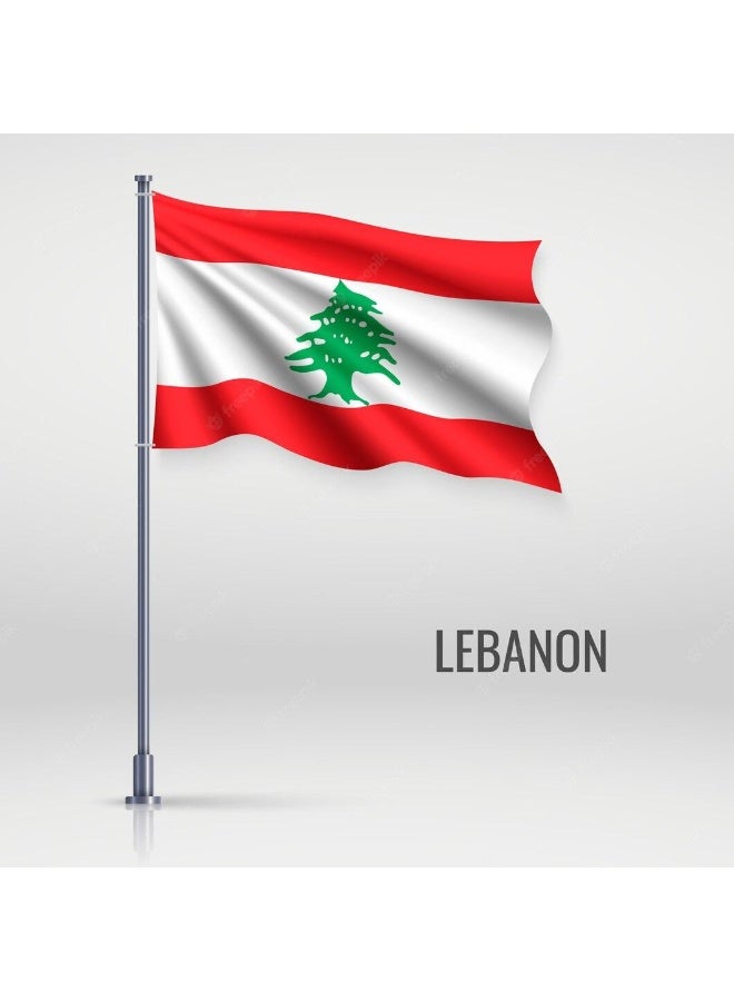 ARS Lebanon Flag - Heavy-Duty 210D Satin, Single -Sided  Lebanon Flag for Outdoor/Indoor, Fade Resistant, Flag Day, And Home-Polyester, Sport Day, FIFA Cup-Size Available - Image 3