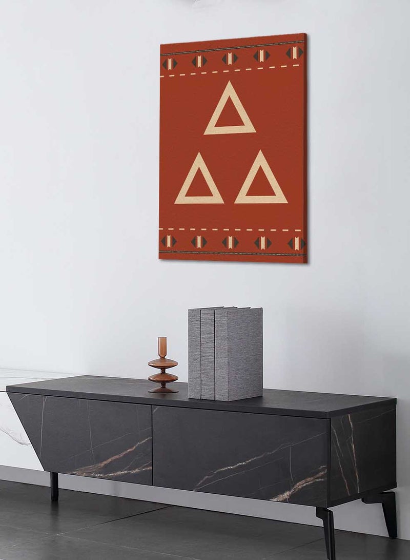 LOWHA Canvas Wall Art Stretched Over Wooden Frame with Saudi Inspired Pattern - Image 3