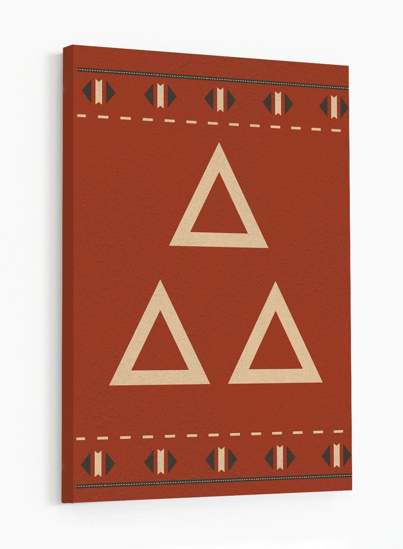 LOWHA Canvas Wall Art Stretched Over Wooden Frame with Saudi Inspired Pattern - Image 4