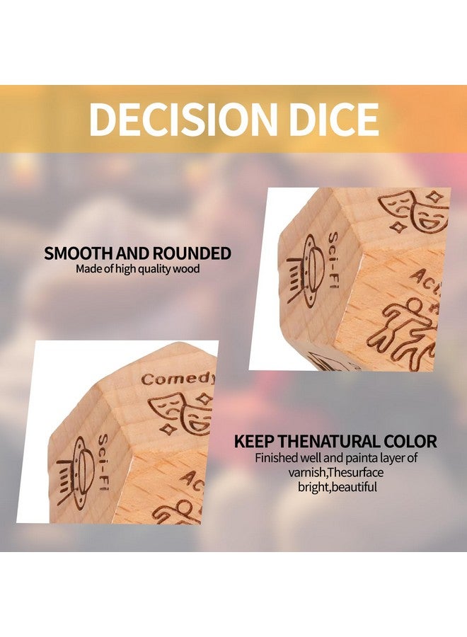 BoAn Date Night Dice for Couples(2PC) - 12-Sided Wooden Decision Dice for Food & Movie Choices | Valentine's Anniversary Birthday Gifts for Her/Him, Wife, Husband - Image 4