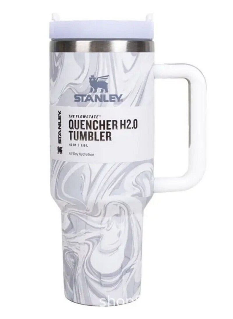 Stanley - Stanley Quencher Stainless Steel Vacuum Insulated Tumbler with Lid and Straw for Water, Iced Tea or Coffee, Smoothie and More, 40 oz - Image 1