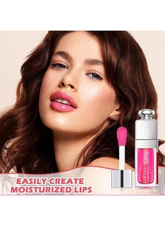 Gecomo Hydrating Lip Glow Oil, Moisturizing Lip Glow Oil, Nourishing Glossy Transparent Lip Oil, Plumping Lip Oil, Lip Balm, Non-sticky Tinted Toot Lip Balm for Lip Care (CHERRY) 0.2 OZ  - Image 2