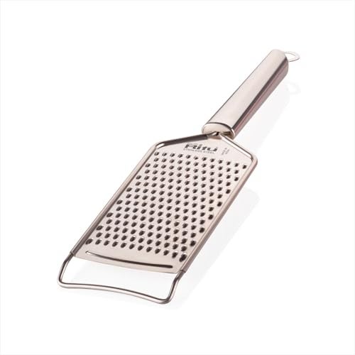 RITU Stainless Steel Cheese Grater for Kitchen | Ideal for Carrot, Ginger, Vegetable Slicer Grinder with Plastic Durable Handle | Rust -Free | Easy to Hold | Dishwasher Safe | Multicolor - Image 1