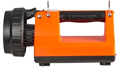 Streamlight 45855 E-Spot LiteBox 1500-Lumen 110000 Candela Rechargeable Spot Beam Lantern with Vehicle Mount System, Direct Wire DC Charging Rack, and Heavy Duty Shoulder Strap, Orange - Image 4