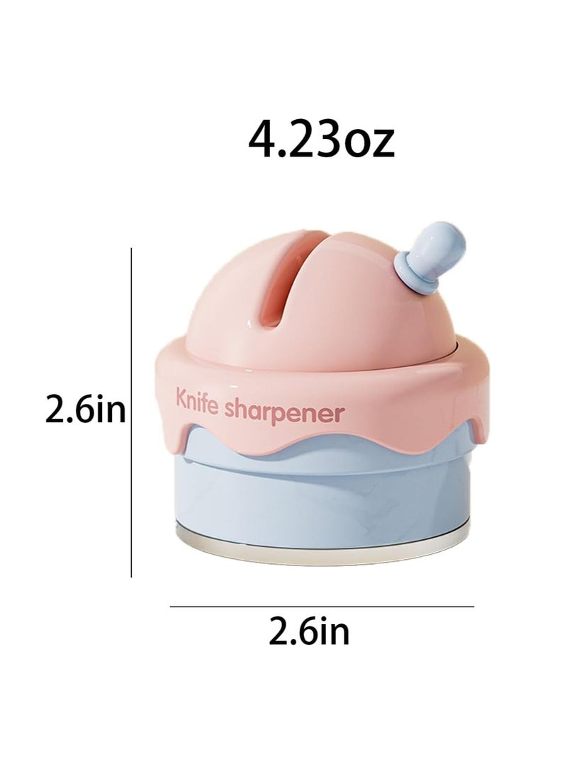 Ice Cream Suction Cup Whetstone, Cute Mini Kitchen Knife Sharpener, Simple Small Knife Sharpener (Yellow)  - Image 2
