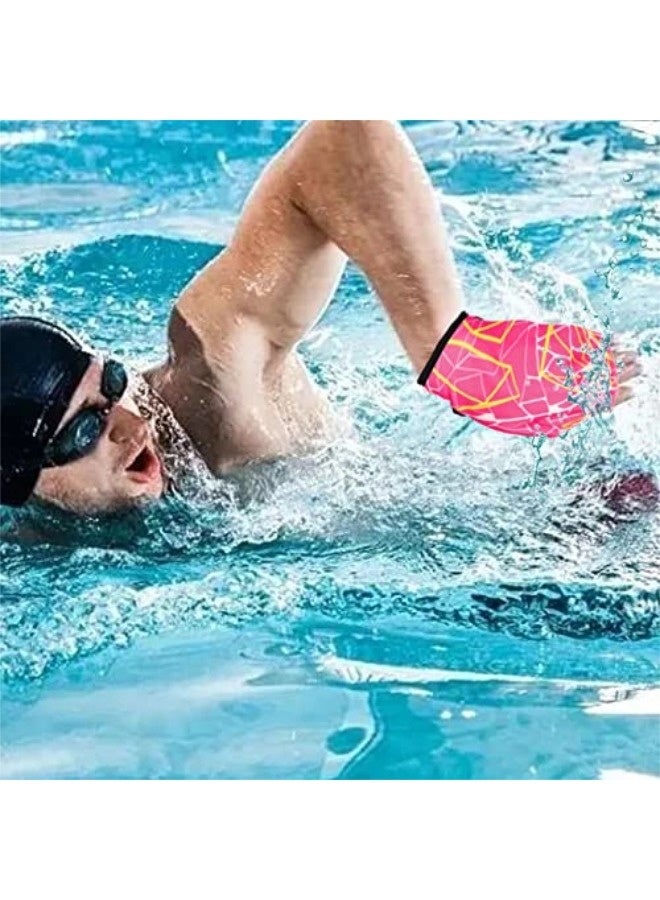 ShebSheb Printed Swimming Webbed Gloves for Beginners, Kids’ Water Training Gloves, Fin-Shaped Swimming Gloves - Image 2