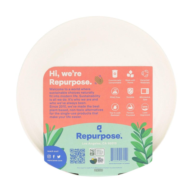 Repurpose Compostables Repurpose, 6" Eco-Dessert Plates, 20 Count - Image 4