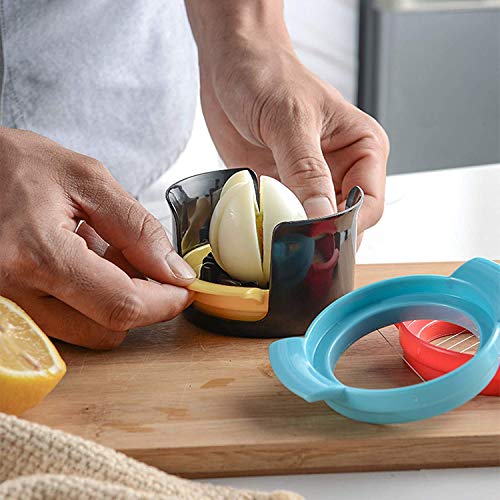 SIYANSHU Egg Slicer for Hard Boiled Eggs, Upgraded 3 in 1 Multifunctional Egg Cutter Strawberry Slicer with Sturdy Stainless Steel Wire Pack of-1 - Image 5