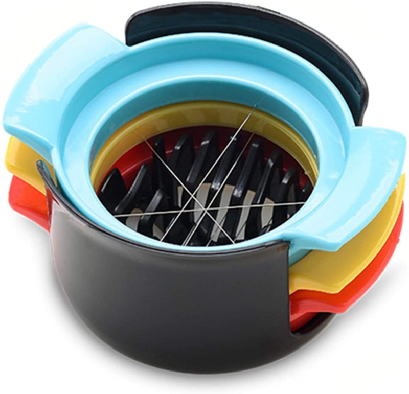 SIYANSHU Egg Slicer for Hard Boiled Eggs, Upgraded 3 in 1 Multifunctional Egg Cutter Strawberry Slicer with Sturdy Stainless Steel Wire Pack of-1 - Image 1