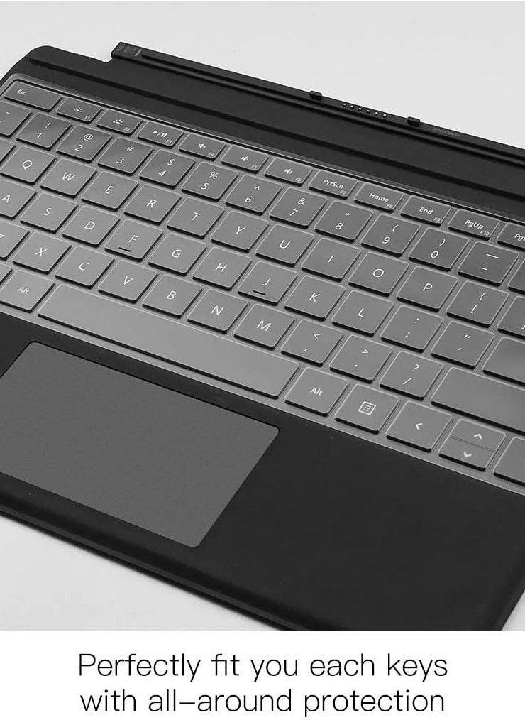 Generic - Surface Keyboard Cover Protector Skin for Microsoft Surface Pro 7/ Pro 6/ Pro 5/ Pro 4, Premium Ultra Thin 0.18mm, High Transparency, US Keyboard Layout - Image 1