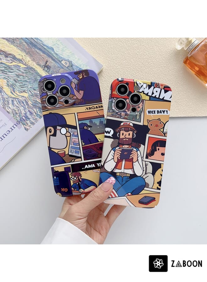 Zaboon Protective Case Cover For iPhone 13 Painted Pattern Precise Hole PC - Image 3