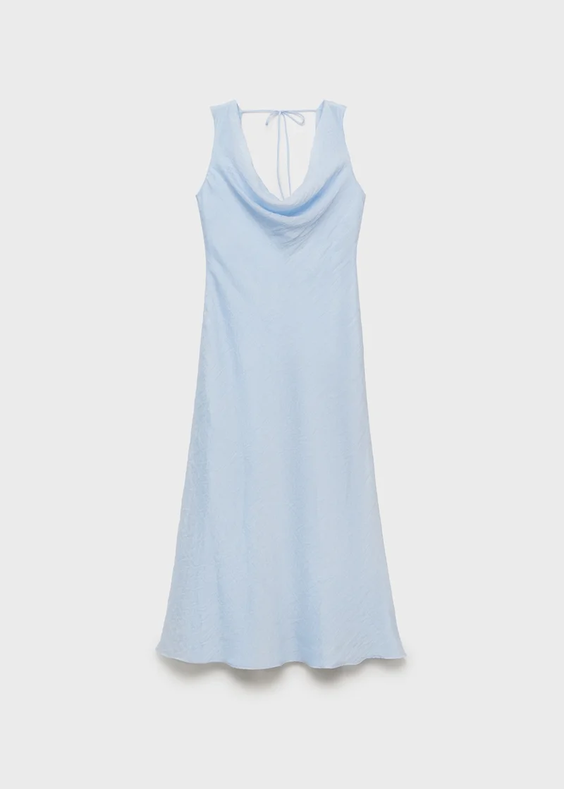 MANGO Cowl Neck Midi Dress