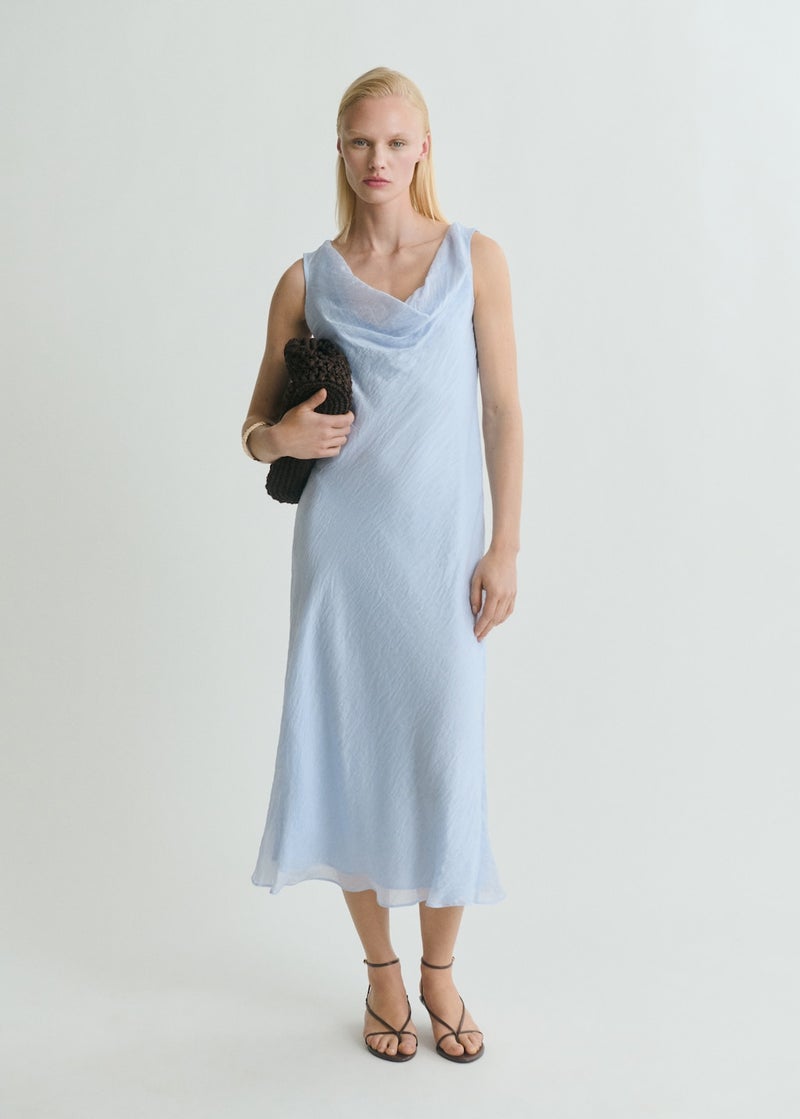 MANGO Cowl Neck Midi Dress  - Image 1