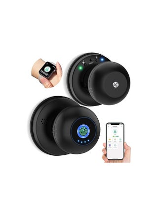قفل باب ذكي ببصمة الإصبع، قفل رقمي واي فاي مع التحكم في التطبيق، دخول بدون مفتاح للمنزل والشقق (أسود) - pzsku/Z439D08F7D92203AF208BZ/45/1751202344/e8c97e97-138c-4f27-89b8-97a03a01ae3b