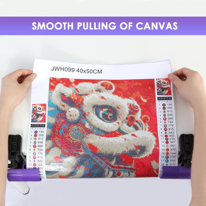 DAFENCHI Diamond Painting Canvas Roll Holder, Adjustable Diamond Painting Canvas Holder Table Clamp, Easily Roll Up & Store Canvas Diamond Art Painting Roller Tool - Image 4