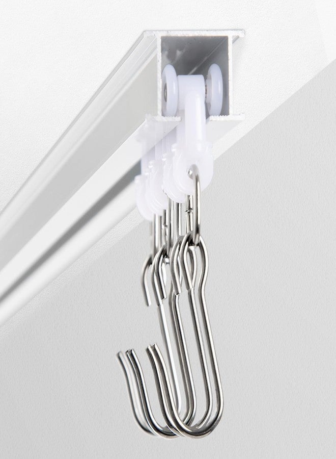 SOMINS Curtain Hooks, Roller Hooks for Ceiling Curtain Track, Stainless Steel Rollers for Room Divider, 10 Pack - Image 5