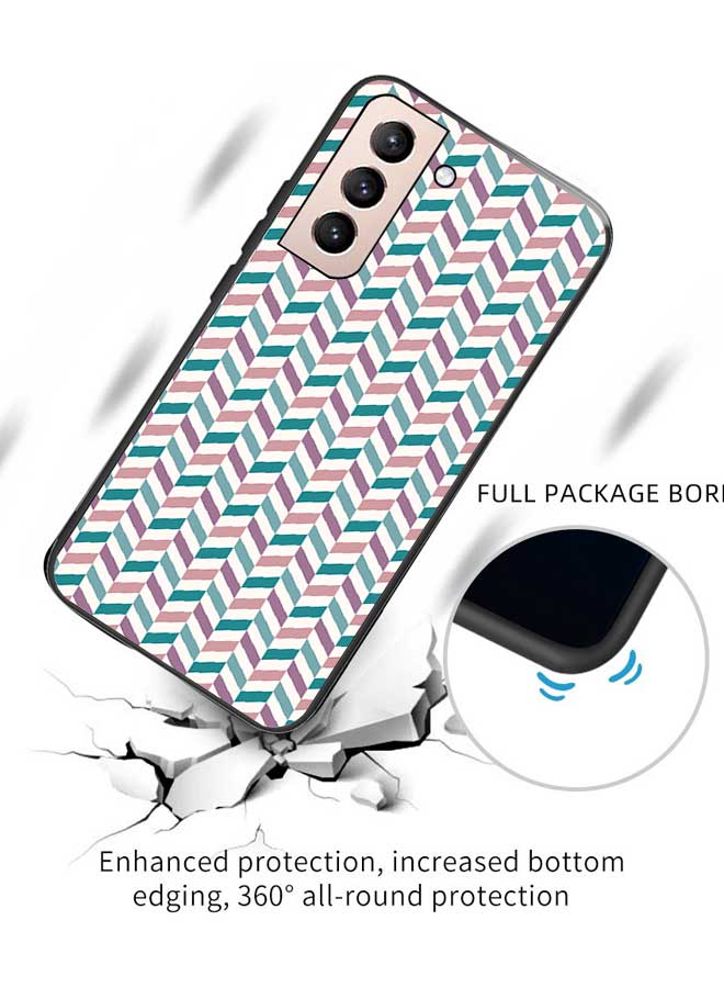 Okteq OKTEQ TPU Protection and Hybrid Rigid Clear Back Cover Case Blue Pattern for Samsung Galaxy S22+ Plus 5G  - Image 3