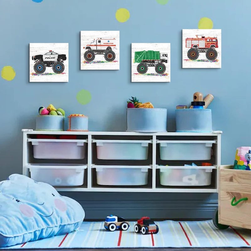 sunfrower Monster Truck Wall Art Set for Kids - Image 2