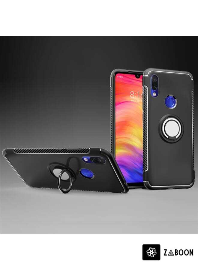 Zaboon Magnetic 360 Degrees Rotation Ring Armor Protective Case Protective Case Cover For Xiaomi Redmi 7 - Image 1