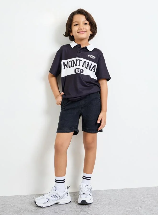 ستايلي Boys Plain Denim Shorts