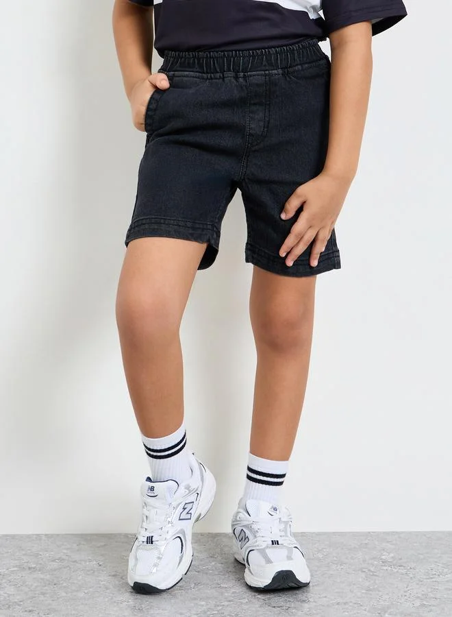 ستايلي Boys Plain Denim Shorts