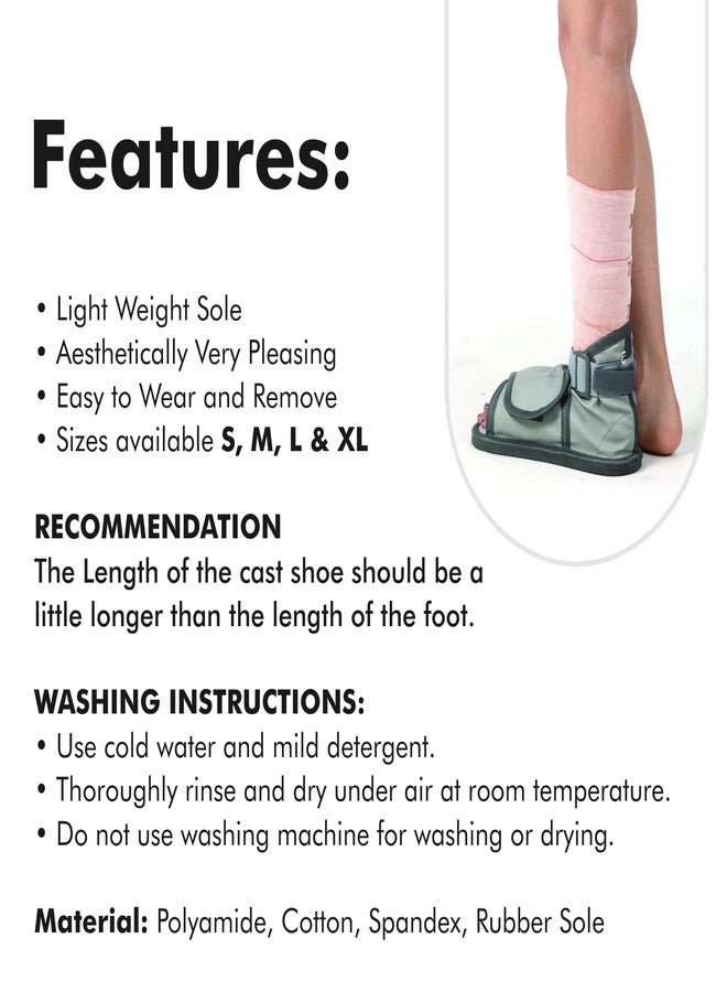 AccuSure Adjustable & Lightweight Cast Shoe Support Covering Cast/Plaster on Foot For Men & Women-XL - Image 3