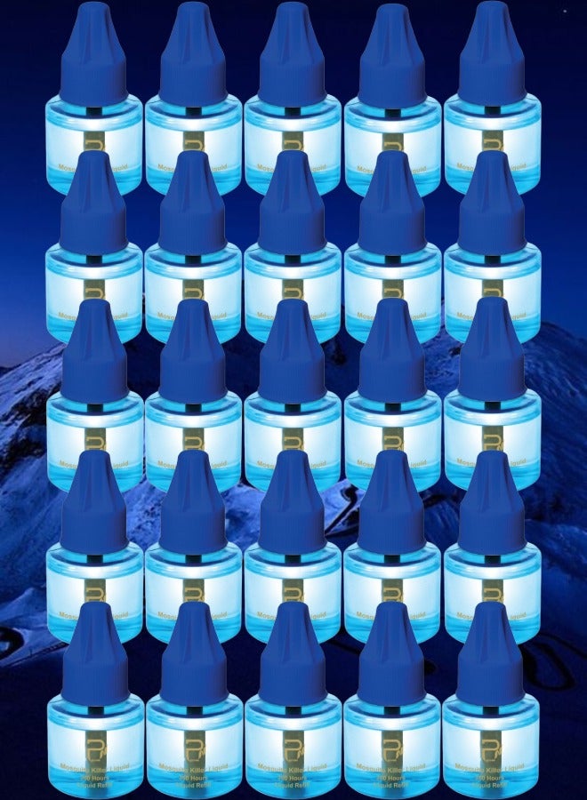 بيرون 25 قطع عبوة غيار سائل بيرون لجهاز قاتل الناموس 1080 ساعة ذو ريحة عطرية جميلة 45 مل - Image 1