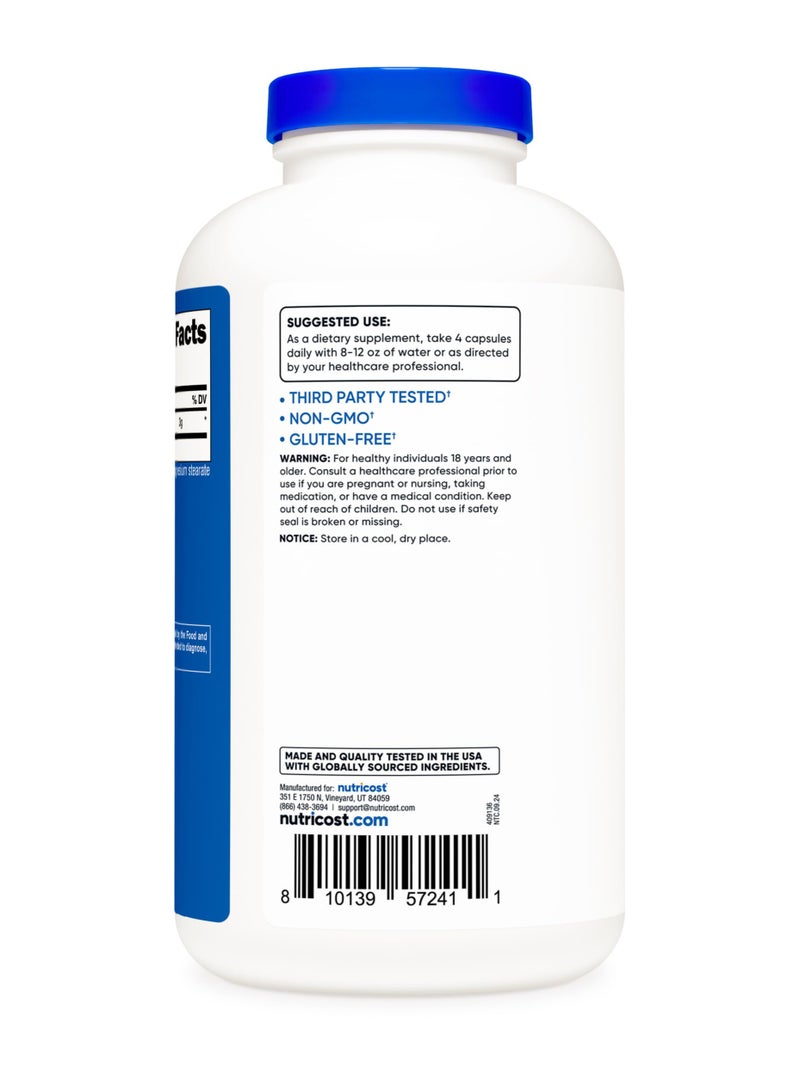 Nutricost Creatine Monohydrate Micronized Creatine Monohydrate 3G Per Serving,125 Servings / 500 Capsules  - Image 4