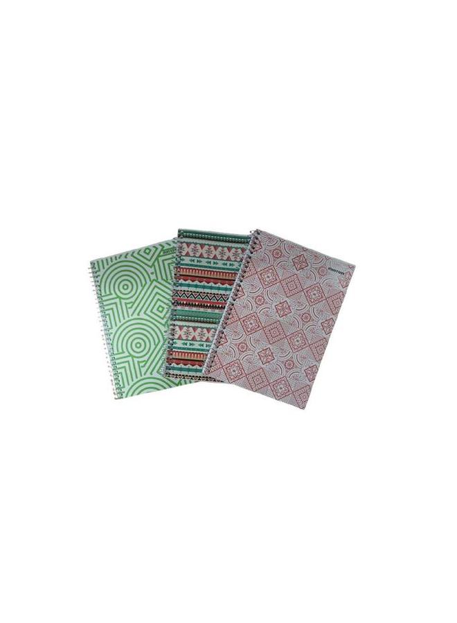 Set of 3 notebooks, 140 sheets each, white, lined paper, from Montra, size 24*17