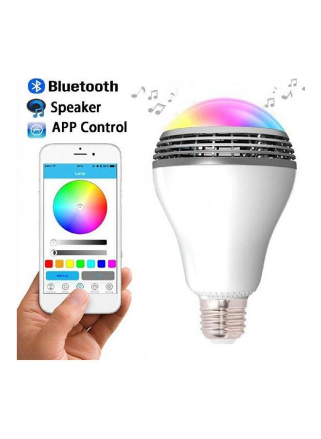 NIBEMINENT Bluetooth Speaker With LED Lamp White  - Image 1