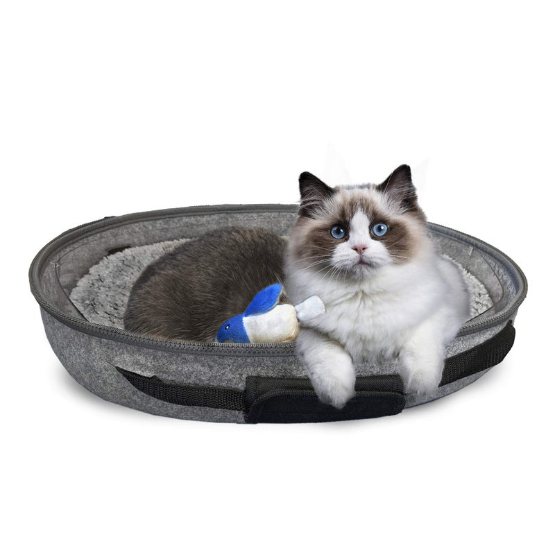 SPOT Doc & Phoebeâ€™s 3-in-1 Sleep & Go Cat Carrier | Portable Pet Travel Bag for Cats and Small Dogs | Converts to Carrier, Cozy Cave and Comfy Bed | Adjustable Shoulder Strap Perfect for Vet Visits - Image 3