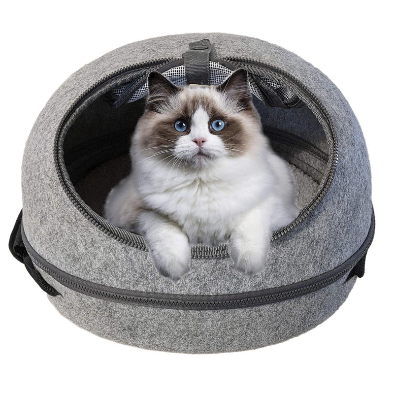 SPOT Doc & Phoebeâ€™s 3-in-1 Sleep & Go Cat Carrier | Portable Pet Travel Bag for Cats and Small Dogs | Converts to Carrier, Cozy Cave and Comfy Bed | Adjustable Shoulder Strap Perfect for Vet Visits - Image 2