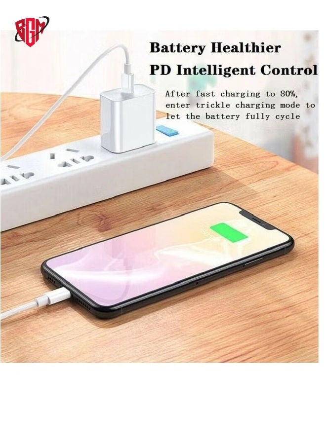 For iPhone 11/12/13 Pro/X/XR Fast Charger 20W PD Cable Cord Power Adapter Type-C