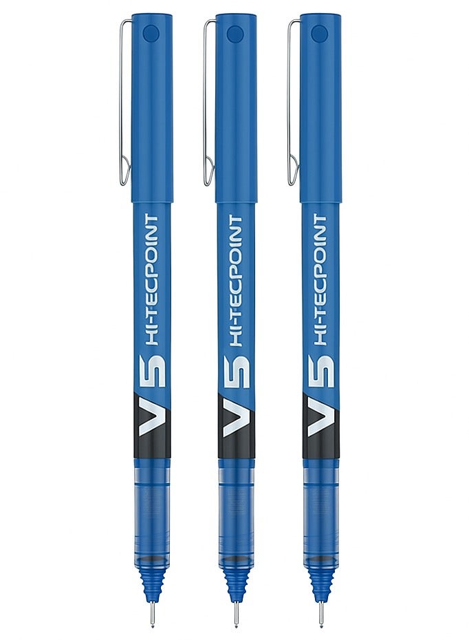 بايلوت أقلام حبر جاف رولر بايلوت بي إكس-في 5، 0.5 ملم، أزرق – مجموعة من 12 قطعة - Image 2