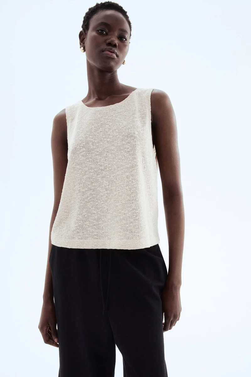 H&M Textured-knit vest top