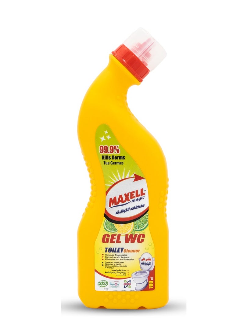Maxell Magic Maxell Magic WC Cleaner Lemon | 700ml – Powerful Stain Remover, Rust & Limescale Eliminator, Disinfectant & Deodorizer  - Image 1